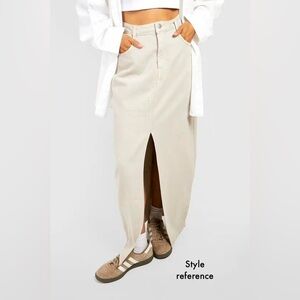 Abercrombie Denim Column Maxi Skirt